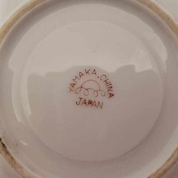 Gold China made in Japan Moss Rose 2 dessert plates 1 Yakama China saucer - Picture 7 of 10